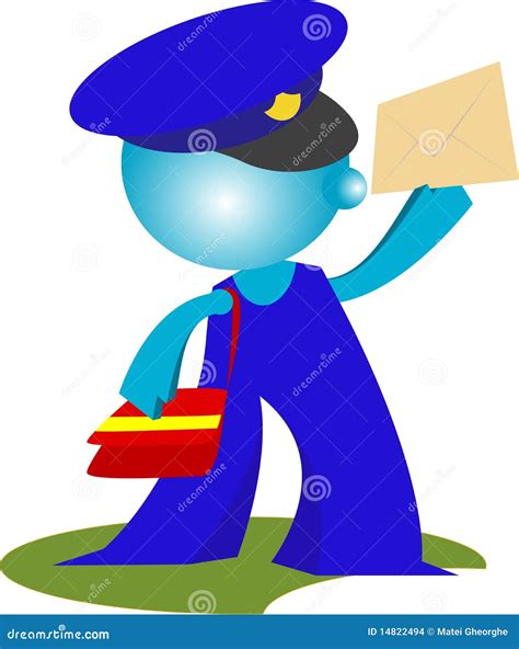 El Cartero Blueman Entrega El Correo Stock De Ilustración Ilustración