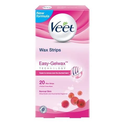 Buy Veet Wax Strips With Easy Grip Legs And Body Normal Skin 20 Strips Online