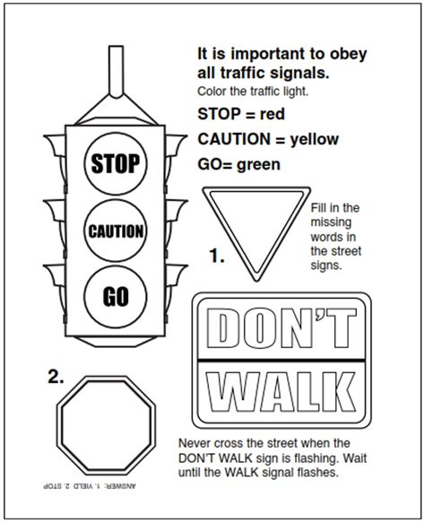 Road Safety Coloring Pages Teach Kids About Safe Practices