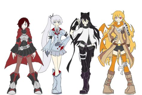 Team Rwby Redesigns Team Rwby Rwby Rwby Anime