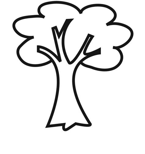 Kostenlose Malvorlage Natur: Baum zum Ausmalen