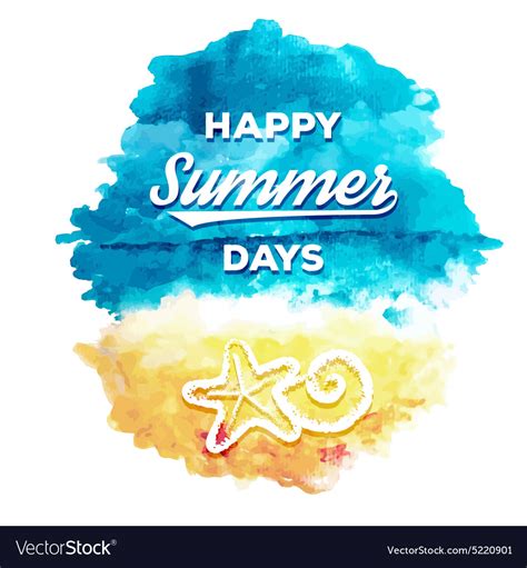 Happy Summer Days Royalty Free Vector Image Vectorstock