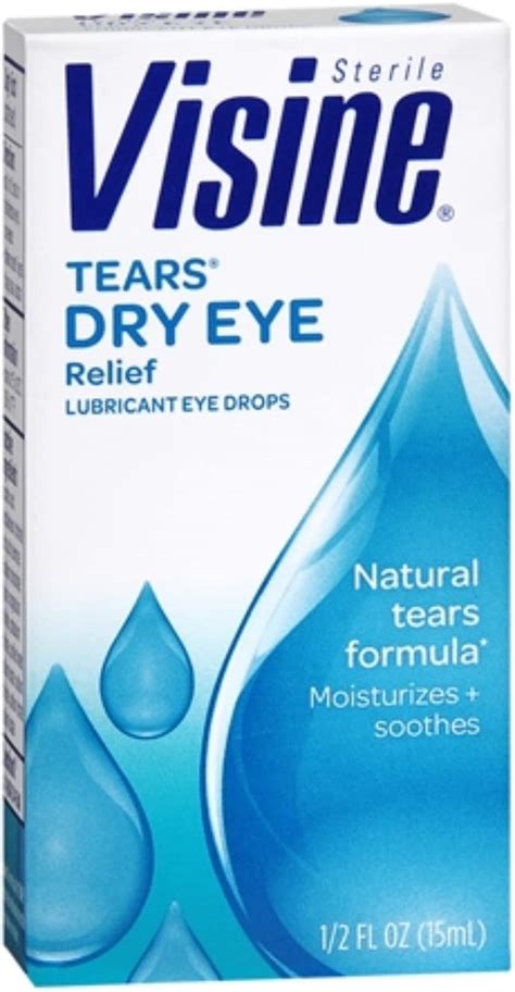 Buy Visine Tears Dry Eye Relief Eye Drops Natural Tears Formula Oz Pack Of Online At