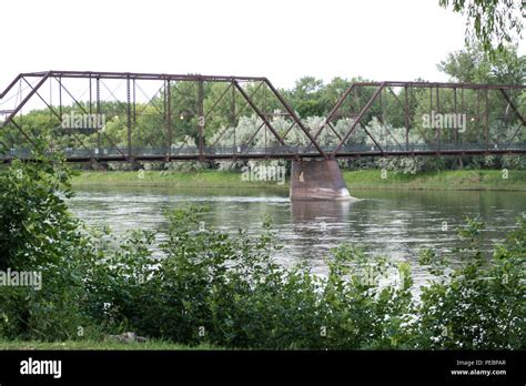 The Walking Bridge Across The Missouri River Is An Historic Landmark In