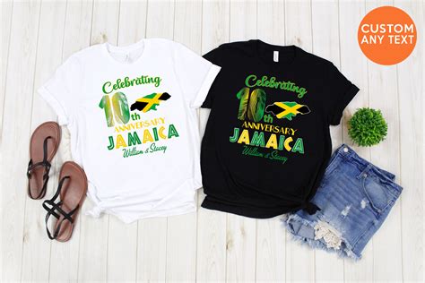 Jamaica Shirt Anniversary Shirts Jamaica Couples Tee Hubby Etsy