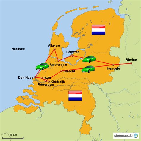 Die niederlande (im deutschen plural; StepMap - Holland - Landkarte für Niederlande