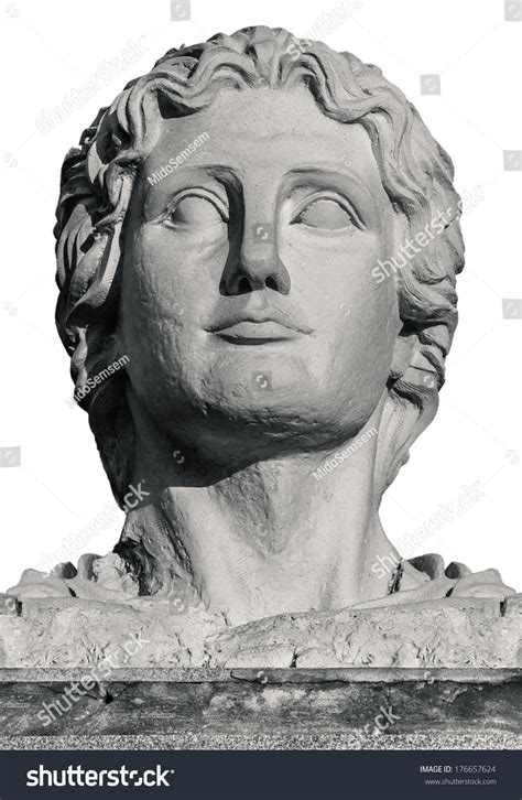 Head Statue Greek Leader Alexander Great Stock Photo
