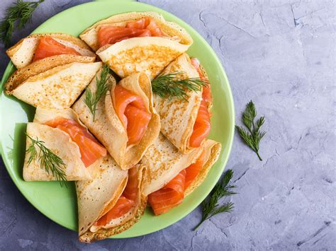 Crêpes au saumon Recette de Crêpes au saumon