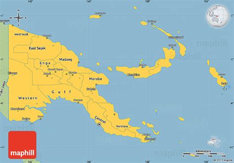 To find a location type: Savanna Style Simple Map of Papua New Guinea