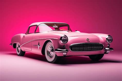 Premium Ai Image Classic Pink Retro Car Vintage Cars Wallpapers