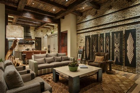 How do they tie together? Rustic Great Room With Exposed Wood Ceiling Beams | HGTV