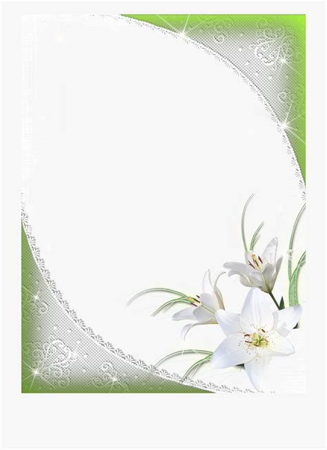 Oval Frame Borders And Frames Free Paper White Flowers