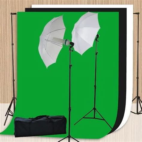 Photography Video Studio Lighting Kit With 3pcs 10ft X 10ft Chromakey