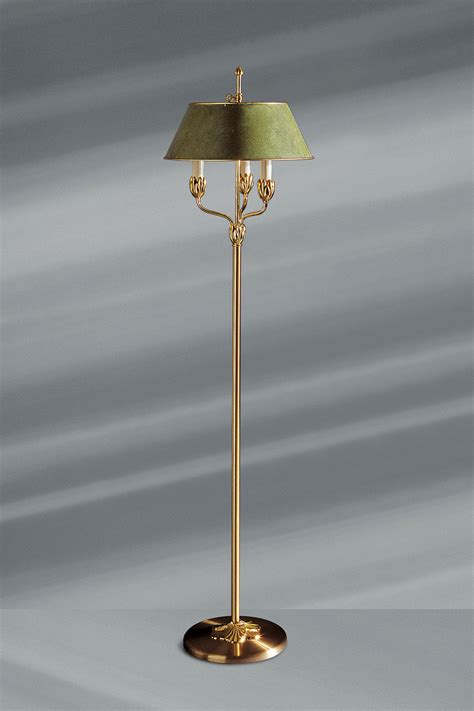 Nymphéa Classic Golden Floor Lamp Lucien Gau Massive Bronze