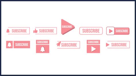 10 Free Pink Subscribe Buttons For Youtube