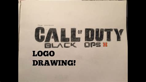 Call Of Duty Black Ops 2 Logo Drawing Time Lapse Youtube