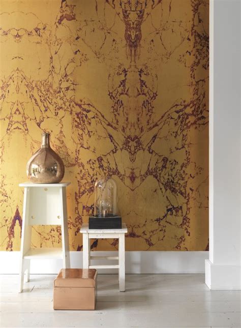 Fine decor platinum wallpaper | mirror texture rose gold. Gold Marble Wallpaper von NLXL Tapeten - Mirror-2427.2
