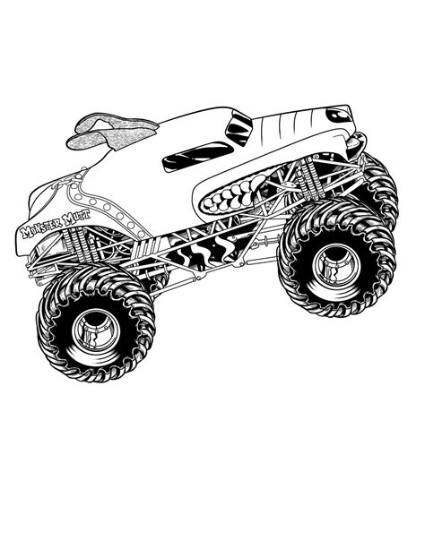 Monster Jam Coloring Pages - Best Coloring Pages For Kids | Monster truck coloring pages