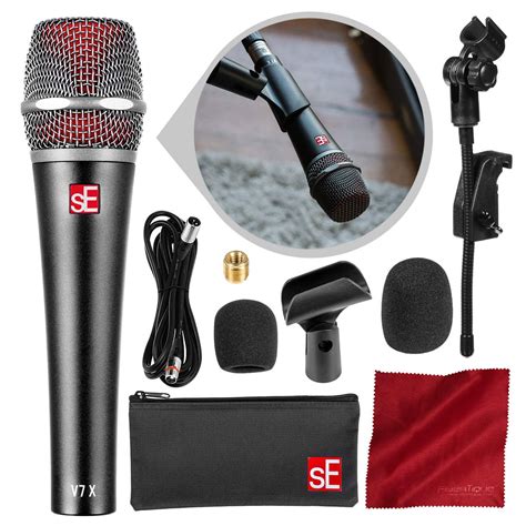 Se Electronics V7 X Supercardioid Dynamic Instrument Microphone With D