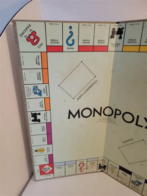 Vintage 1935 1946 Monopoly Game Board Only Parker Brothers Inc Usa