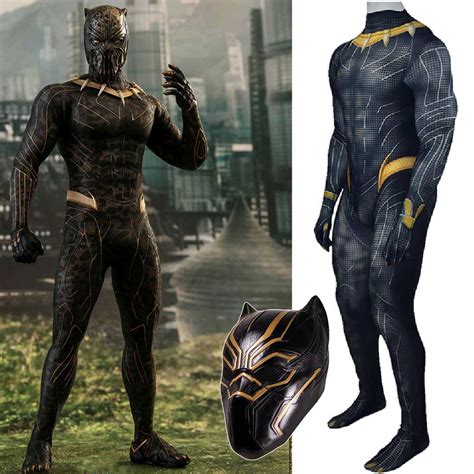 Custom Made Tchalla Black Panther Cosplay Costume Mask Marvel