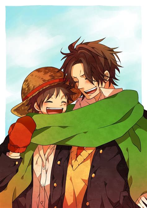One Piece Portgas D Ace X Monkey D Luffy Acelu Ace And Luffy