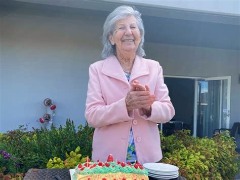Maureens Socially Distanced Birthday Arcare Carnegie 5 Star Aged Care