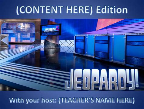 Best Free Jeopardy Templates For The Classroom With Jeopardy