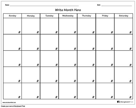 Printable Calendar Templates — Free Custom Calendar Maker
