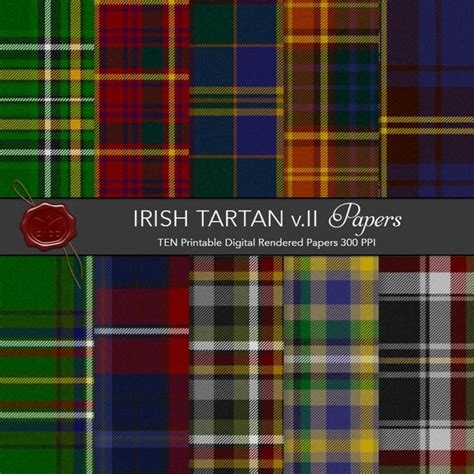 Irish Tartans Kilkenny Galway Kerry By Cornucopiaartdesign