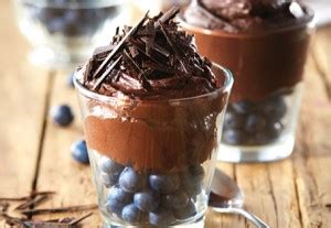 Dust with some extra cocoa to serve or use some chocolate shavings if desired. Dark Chocolate & Blueberry Mousse - AldiMum