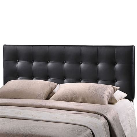Heritage Stylish Black Upholstered Queen Size Headboard Overstock 16307350