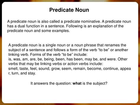 That is, the pronoun you put after a linking verb should be the same kind of pronoun that you put these cookies are necessary for the website to function and cannot be switched off in our systems. Predicate nouns