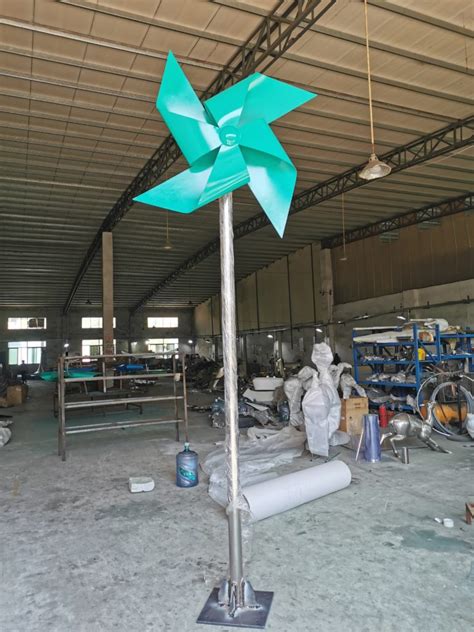 Outdoor Stainless Steel Kinetic Wind Sculpture Windmill