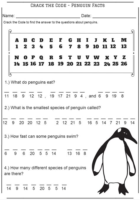 Crack The Code Free Printable
