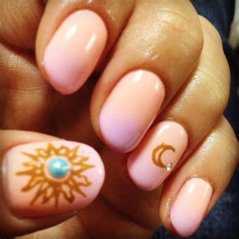 This sun and moon painting tutorial is one of the best projects when it comes to teaching the kids about warm and cool colors and the end result will always fill them with pride. Sun And Moon Nail Art | Best Nail Designs 2020