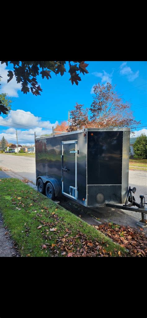 6x12 2 Foot Vnose Enclosed Trailer Cargo And Utility Trailers Sault