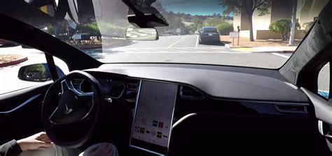Watch Tesla S New Fully Self Driving Car Navigate Around Palo Alto