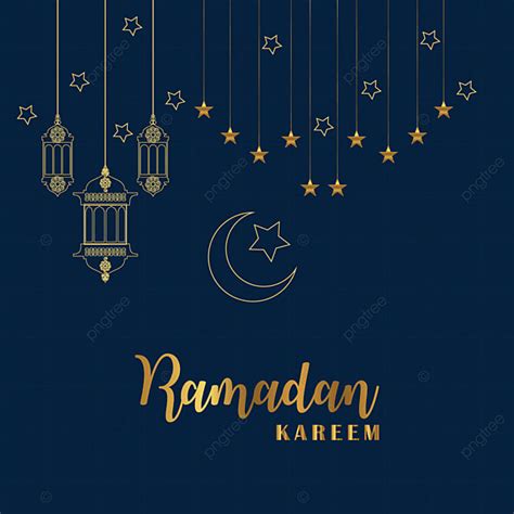 Gambar Kaligrafi Poster Ramadhan Kareem Dengan Lentera Gantung Ramadan