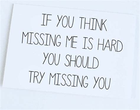 Missing You Funny Cute Card Thinking Of You Miss You Be Yourself