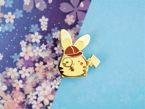 Detective Pikachu Enamel Pin Enamel Pins Cute Pins Pin And Patches