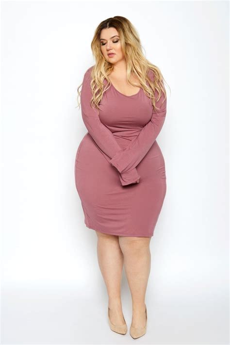 Plus Size Outfit Plus Size Outfits Bodycon Dress Long Sleeve