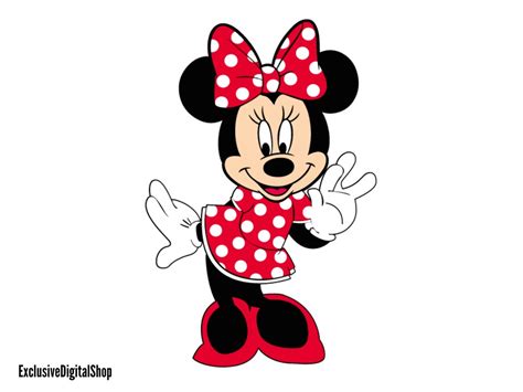 Minnie Mouse Cute Svg Mouse Svg Cut File Digital Download Svg Dxf Eps