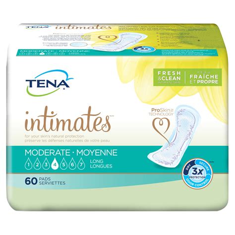 Tena Incontinence Pads For Women Moderate Long 60 Count Walmart