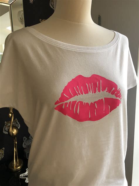 Ladies Lips T Shirt Pink Sorbet Uk