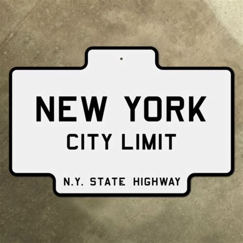 New York City Limit State Highway Road Sign 1922 21x14 Ebay