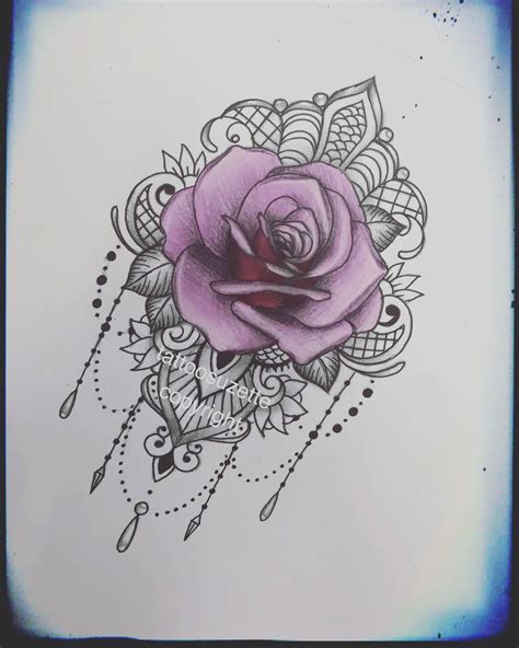 Lace Rose Tattoo Design By Tattoosuzette On Deviantart Lace Rose