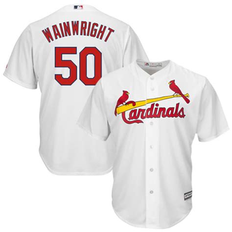 Majestic Adam Wainwright St Louis Cardinals White Cool Base Player Jersey