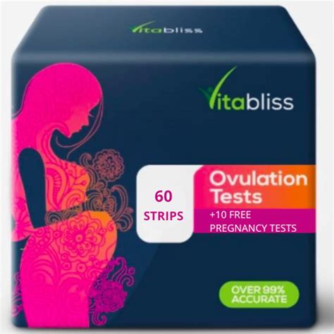 60 Pack Ovulation Test Kit Highly Sensitive Ovulation Fertility Test Strips 10 Free