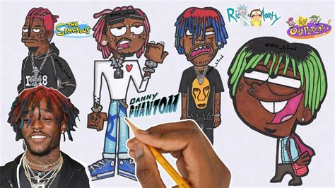 Draw Lil Uzi In 4 Different Styles Youtube